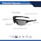 Ge Safety Glasses, Anti-Fog & Anti-Scratch, Smoke Lens, Black/Blue Frame GE109SAF - alternate 2